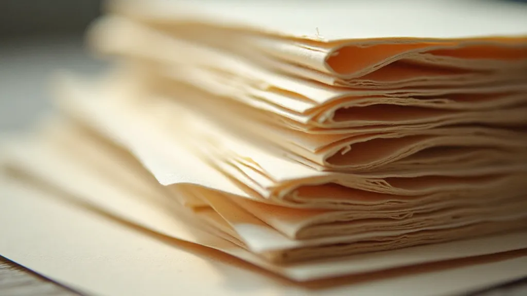 Stack of cotton paper