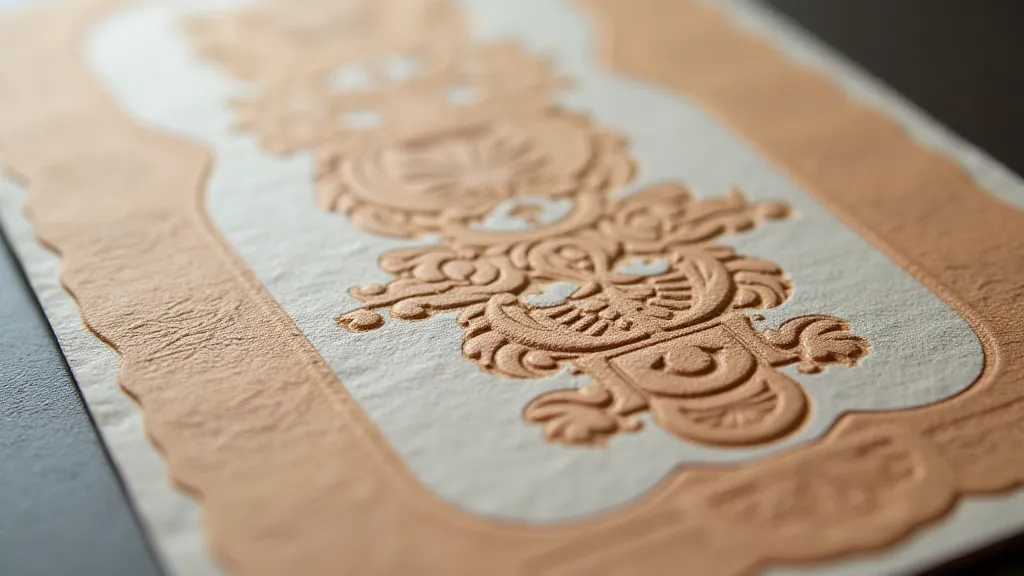Letterpress print showing a deep impression