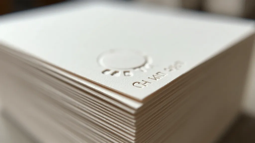 Letterpress printed cards showcasing the impression