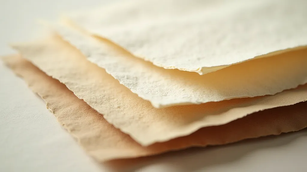Stack of textured letterpress paper