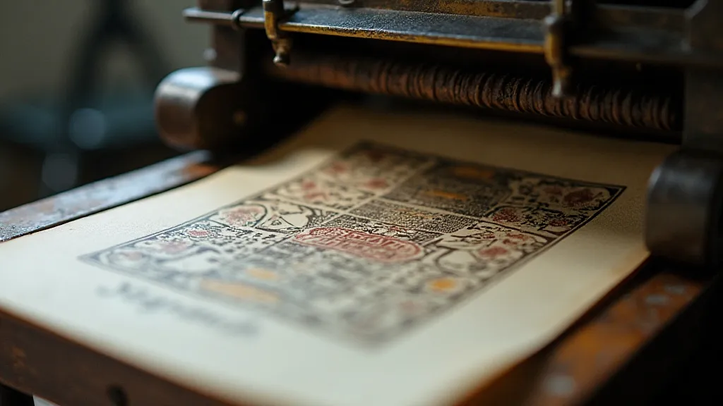 Letterpress printing press operation