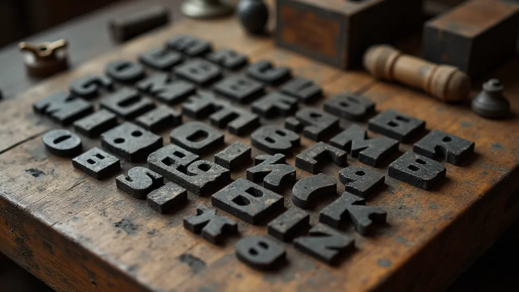 A collection of letterpress typefaces