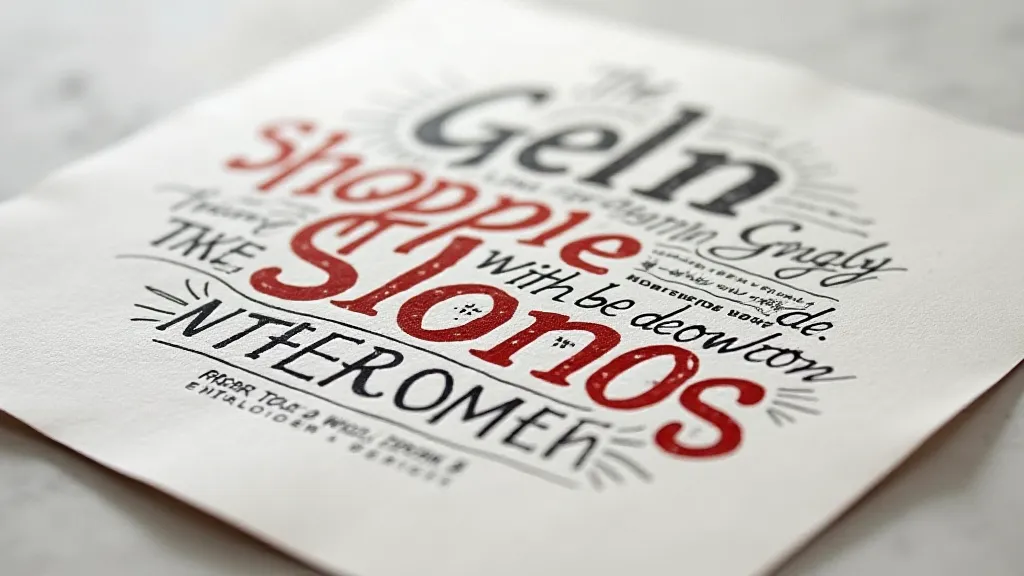 Modern letterpress typography design