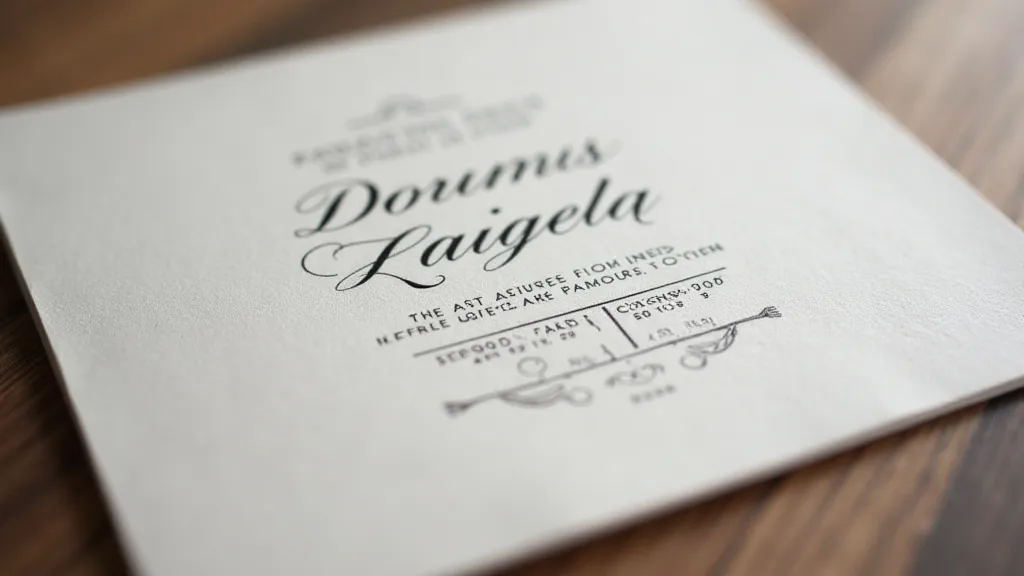 Modern letterpress invitation