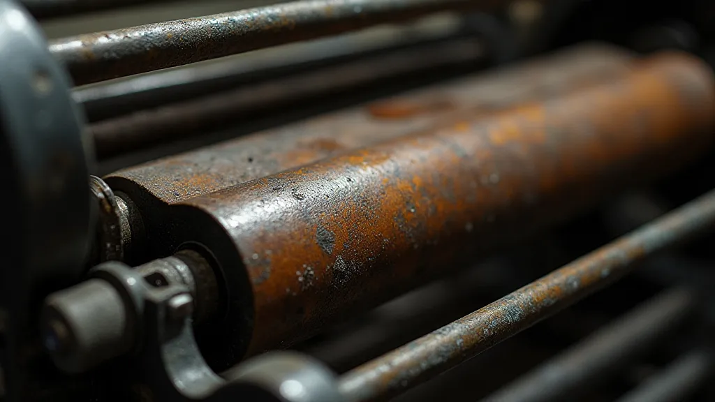 Lubricated roller on a letterpress