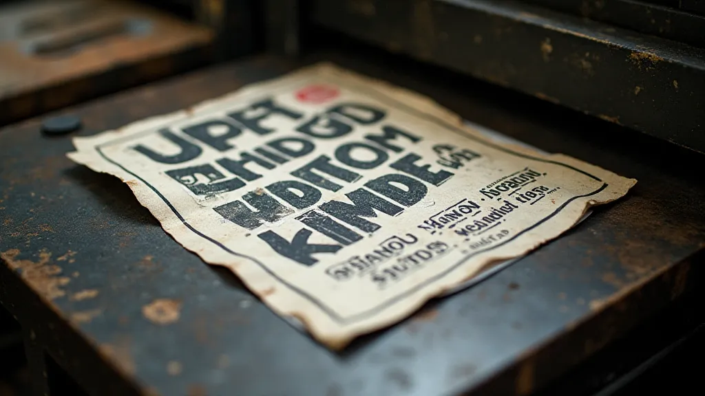 Letterpress impression of a slab serif typeface