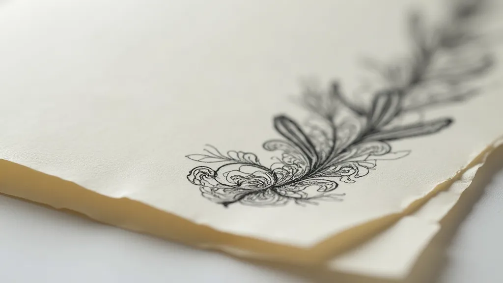 Torn paper on letterpress print