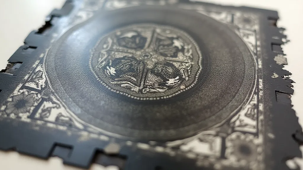 Letterpress printing plate with uneven ink distribution